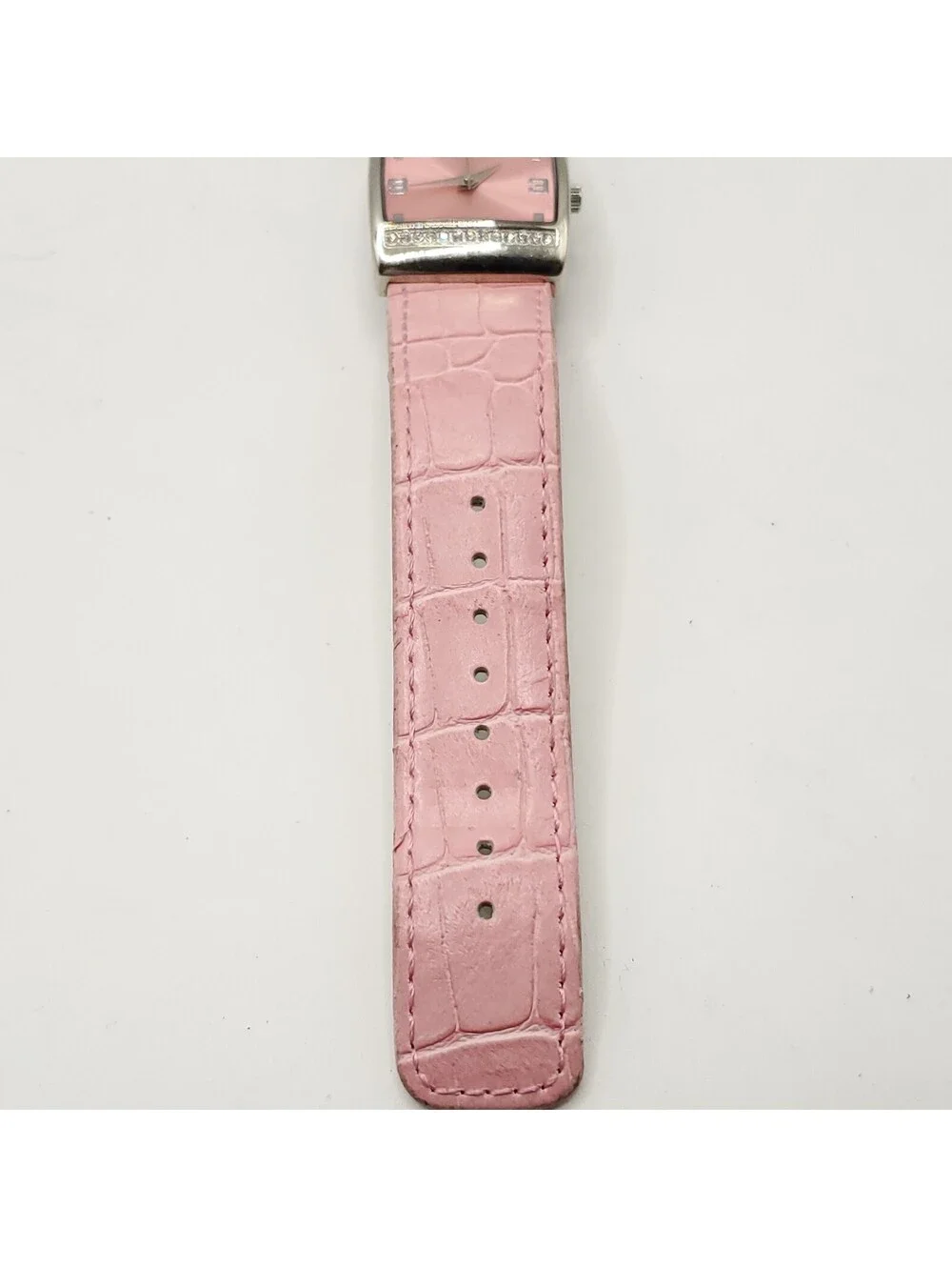 Mary Kay Quartz Rhinestone Bezel Pink Square 28mm Womens Watch New Battery